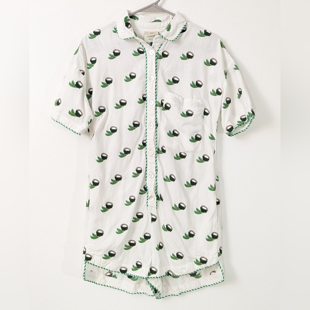 Farm Rio Coconut Embroidered Romper - Picture 3 of 5